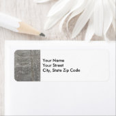 Etikett für die Rücksendeadresse im Schnee (Insitu)