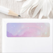 Etikett für die Rücksendeadresse in Pastellrosa un (Insitu)