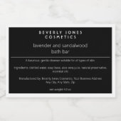 Etikett für die schwarz-weiße, minimalistisch wass (Einzelnes Label)