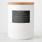 Etikett für die schwarz-weiße, minimalistisch wass (Vorderseite)