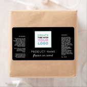 Etikett für die schwarze Logo-Produktkomponente hi (Insitu)