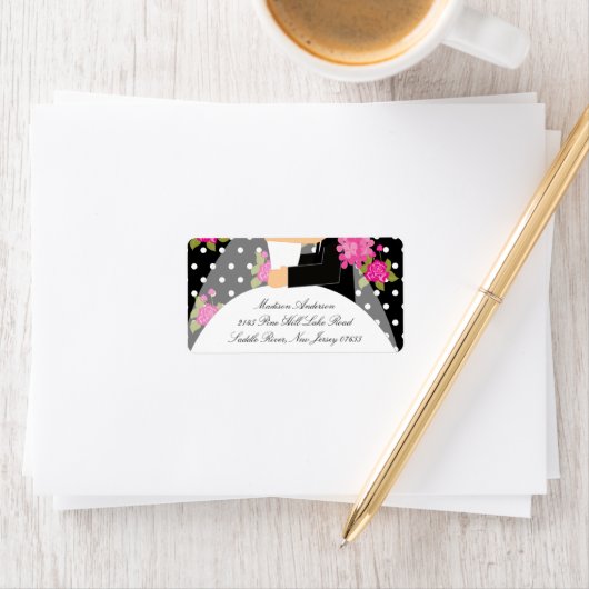 Etikett für die schwarze Punktbrücke und die Groom Adressaufkleber (Insitu)