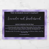 Etikett für die schwarze und lila wasserdichte Sei (Einzelnes Label)