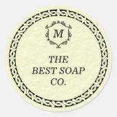 Etikett für die Seifenverpackung Runder Aufkleber (Vorderseite)