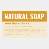 Etikett für die Verpackung von Seifen Rechteckiger Aufkleber (Vorderseite)