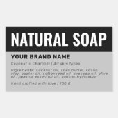 Etikett für die Verpackung von Seifen Rechteckiger Aufkleber (Vorderseite)