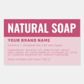 Etikett für die Verpackung von Seifen Rechteckiger Aufkleber (Vorderseite)