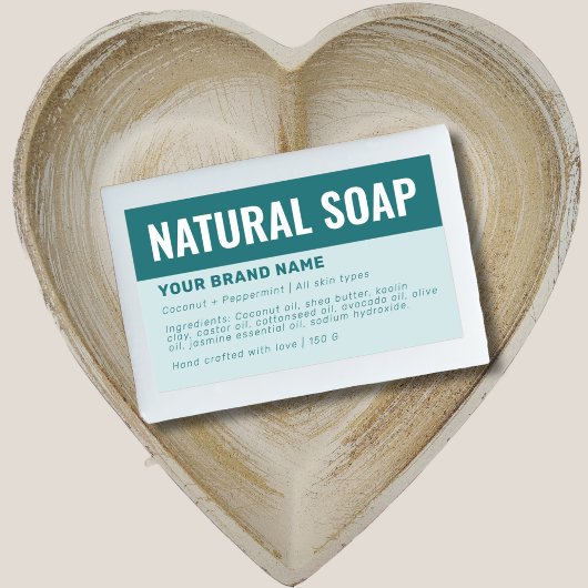 Etikett für die Verpackung von Seifen Rechteckiger Aufkleber