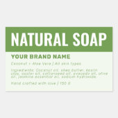 Etikett für die Verpackung von Seifen Rechteckiger Aufkleber (Vorderseite)