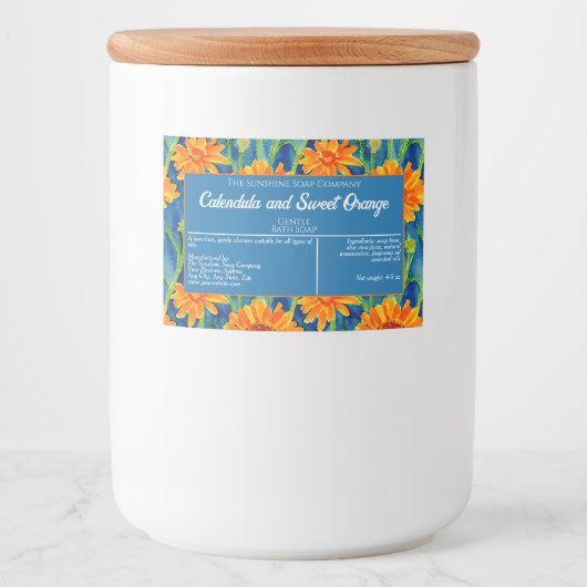 Etikett für die Verpackung von wasserdichten blaue (Vorderseite)