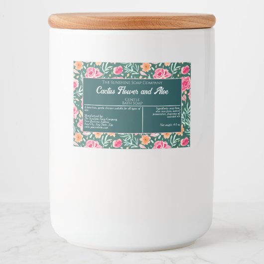 Etikett für die Verpackung von wasserdichten, rosa (Vorderseite)