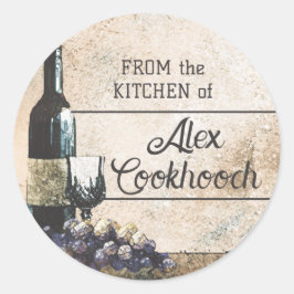 Etikett für die Verpackung von Weintrauben Runder Aufkleber