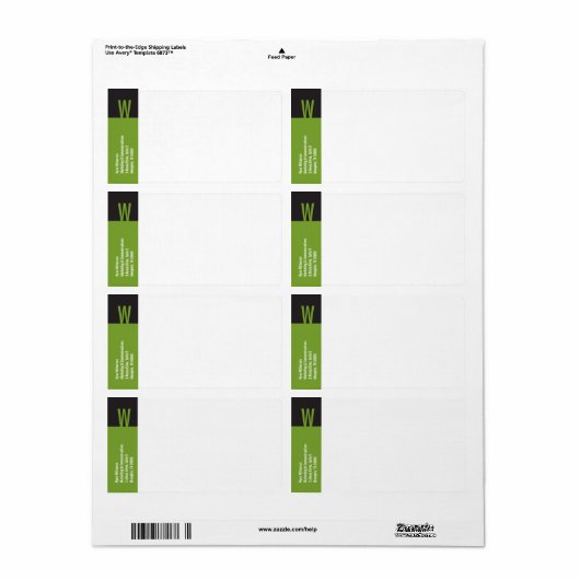 Etikett für die Vertikalitätsmonogramm (Vorne)