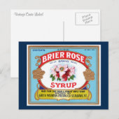 Etikett für die Vintage Rose Postkarte (Vorne/Hinten)