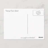 Etikett für die Vintage Rose Postkarte (Rückseite)