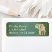 Etikett für die weiße Elefantenadresse (Insitu)