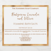 Etikett für die weißen und goldenen Blütensäcke (Einzelnes Label)