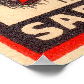 Etikett für drei Katzen - Sicherheitsmatten Poster (Ecke)