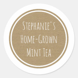 Etikett für Druckflaschen aus Papier für das benut Runder Aufkleber