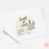 Etikett für Eierkarton mit benutzerdefiniertem Fre Quadratischer Aufkleber (Umschlag)