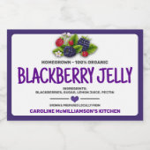 Etikett für eingelegte Brombeeren (Einzelnes Label)