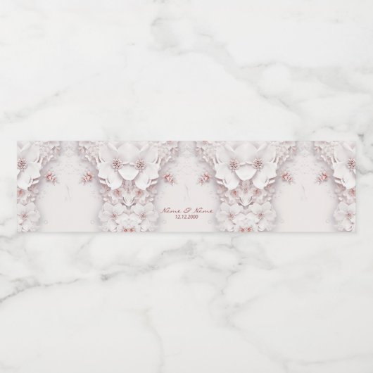 Etikett für Elfenbein Blütenpinsel Flasche Wasser (Einzelnes Label)