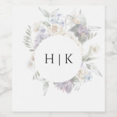 Etikett für Elfenbein, Lavendel und Blauflora (Einzelnes Label)