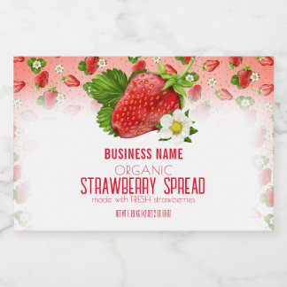 Etikett für Erdbeeren