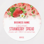 Etikett für Erdbeeren (Design 2)