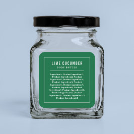 Etikett für Farbzutaten an den weißen Grenzlinien Quadratischer Aufkleber