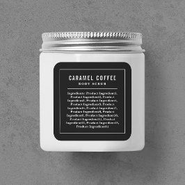 Etikett für Farbzutaten an den weißen Grenzlinien Quadratischer Aufkleber