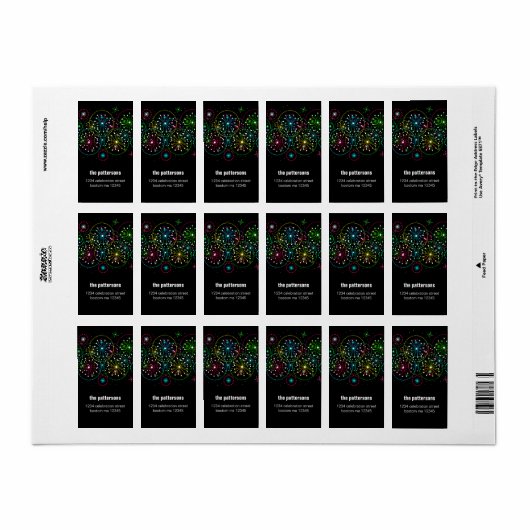 Etikett für Fireworks Explosion Adressaufkleber (Vorne)