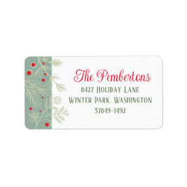 Etikett für Foliage Greenerity Holiday Adressaufkleber