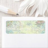 Etikett für französische Rollen und rosa Rosen (Insitu)