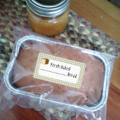 Etikett für frisch gebackenes Brot