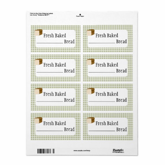 Etikett für frisch gebackenes Brot (Vorne)