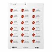 Etikett für frische Äpfel und Tomaten Adressaufkleber (Vorne)