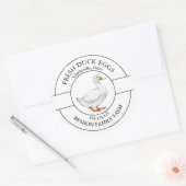 Etikett für frische Enten Runder Aufkleber (Umschlag)