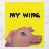 Etikett für gelbes Schwein (Einzelnes Label)