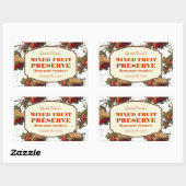 Etikett für gemischtes Obst Rechteckiger Aufkleber (Blatt)