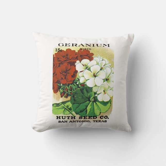 Etikett für Geranium-Saatgut Kissen (Vorderseite)