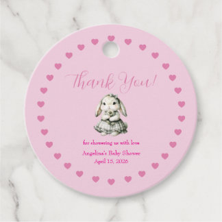 Etikett für Geschenke zur Babyparty für ein Mädche Geschenkanhänger