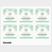 Etikett für gesunde Lebensmittel Quadratischer Aufkleber (Blatt)