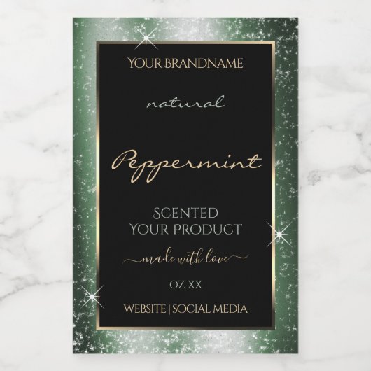 Etikett für Glitzer-Rahmen-Metallrahmen (Einzelnes Label)