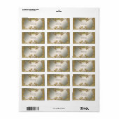 Etikett für goldene Decorative Floral Adressaufkleber (Vorne)