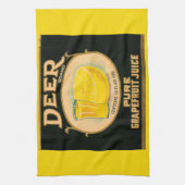 Etikett für Grapefruitsaft der 1930er Jahre Geschirrtuch (Vertikal)