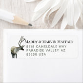 Etikett für große Antler, die die Rücksendeadresse (Insitu)