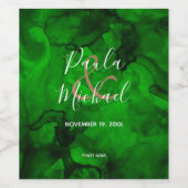 Etikett für grüne bis schwarze Wasserfarbe (Einzelnes Label)