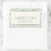 Etikett für grüne Tee-Shea-Butter Rechteckiger Aufkleber (Tasche)