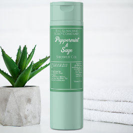 Etikett für grüne und weiße, wasserdichte Kosmetik